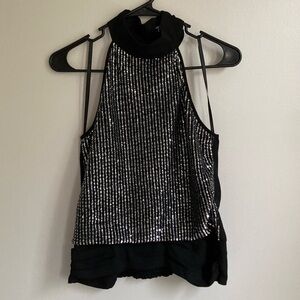 Sequined sleeveless top
